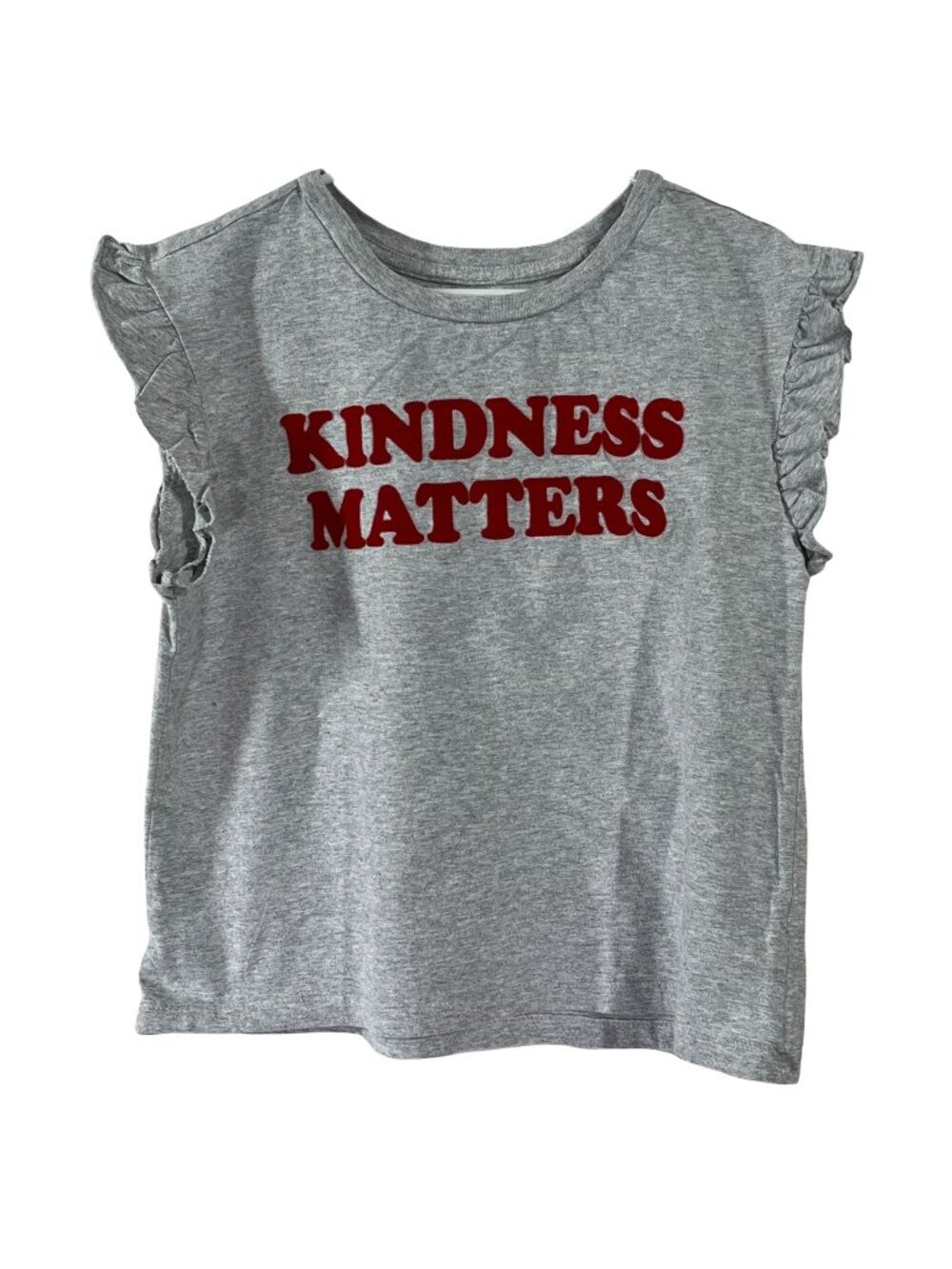 Gymboree Kindness Matters Ruffle Tee Girls L 10 12